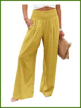High Waisted Wide Leg Palazzo Lounge Pants Pockets
